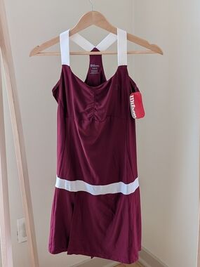 wilson pink tennis dress Wilson Women's Pleated Mesh Tennis Dress